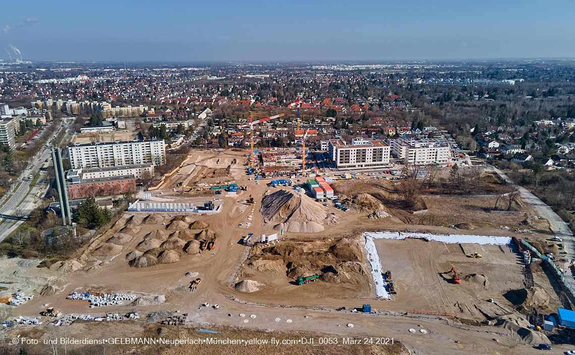24.03.2021 - Baustelle Alexisquartier und Pandion Verde in Neuperlach